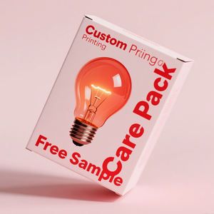 Geri dönüşüm dayanıklı çevre dostu biyobozunur yeniden kullanılabilir kuşe kağıt LED ışık ampuller lamba ambalajı için sert kutular - Product Image 1