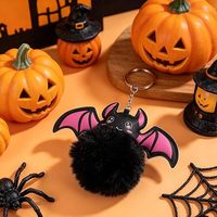 Porte-clés Pom Pom Moelleux Adorable pour Femmes, Breloques de Sac Cadeaux d'Halloween pour Sacs à Main et Clés de Voiture