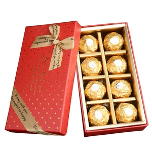 Sang Trọng Thân Thiện Với Môi Sô Cô La Bóng Bao Bì Hộp Macaron Hộp Quà Tặng Tùy Chỉnh Hộp Sô Cô La Với Ribbon - Product Image 2