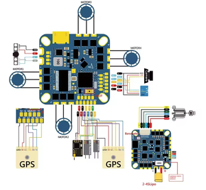 Controlador de Vuelo HAKRC F4126 AIO en Oferta, ICM42688 BLHELI_S 20A/40A ESC con OSD Integrado, Sensor de Corriente, 2-6S, Componentes RC de Metal - Product Image 3