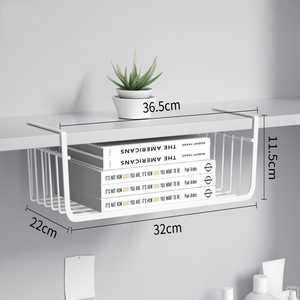 Modern Metal Multi-Purpose Hanging <strong>Wire</strong> <strong>Storage</strong> Holder Non-Folding <strong>Rack</strong> for Behind Doors/<strong>Walls</strong> <strong>Walls</strong> Installation Easy Assembly - Product Image 2