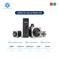 Kit de moteur servo AC monophasé 200W d'origine, neuf, 220V, fonctionne à 3000 tr/min pour un contrôle précis du mouvement