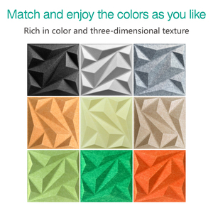 Panneaux acoustiques modernes en fibre de polyester 100 %, décoratifs, carreaux muraux 3D, salon, chambre, appartement, hôtel, insonorisation, musique - Product Image 6