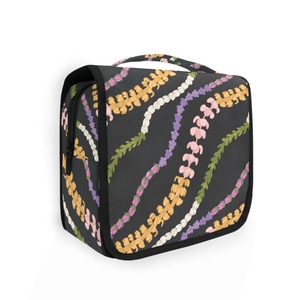 ALOHA Collection Travel Organizer Brushes Wash Bag Toiletry Bag Custom <b>Lei</b> Hawaiian Floral Hanging Travel Cosmetic Bag for Women - Product Image 2