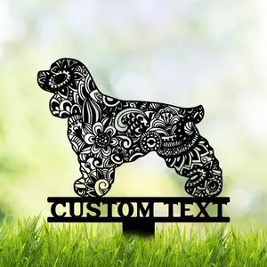 Custom Garden Decor Cocker Spaniel Yard Art Dog Garden Logo Pet Outdoor Yard Memorial For