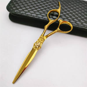 กรรไกรตัดผม CF ขนาด 6.0 นิ้ว ชุบทอง สำหรับช่างมืออาชีพ ใช้สำหรับคนถนัดขวา อุปกรณ์เสริมสวย - Product Image 4
