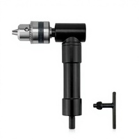 Adaptor Chuck Bor Listrik Sudut Kanan 90 Derajat, Aksesoris Perkakas Listrik dengan Adaptor Ekstensi Sudut Kanan
