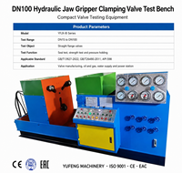 Banc d'essai hydraulique DN100 pour soupapes à mâchoires, pour le test de pression et de tenue des soupapes industrielles