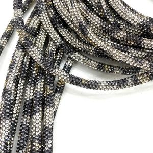 Cordons de capuche S528 tendance avec strass, 120 cm, en cristal, cordons de diamant - Product Image 4