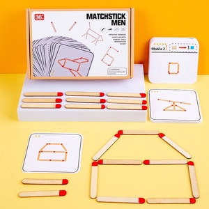 Gioco da Tavolo Educativo per Bambini, Matematica, Geometria, Logica, Allenamento dell'Attenzione, Puzzle in Legno <span class=keywords><strong>con</strong></span> <span class=keywords><strong>Fiammiferi</strong></span> per Età 4-6 Anni - Product Image 2