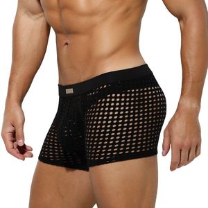 Nuevo estilo, ropa interior erótica Sexy transparente, pantalones de moda ahuecados geniales, calzoncillos bóxer de talla estadounidense para hombres gays gordos - Product Image 3