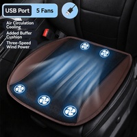 Fabrika Toptan Satış USB Güçlü Araba Koltuk Minderi Evrensel Uyumlu 5 8 10 Fanlı 3 Hızlı Ayarlanabilir Petek Örgülü Yazlık Koltuk Pedi