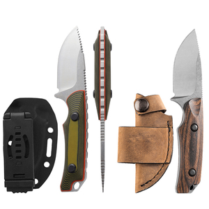 Cuchillo de Hoja Fija Hidden Canyon Hunter G10 Diamond Wood 15017, Funda Kydex para Caza, Cuchillo Recto para Supervivencia, Hoja Completa - Product Image 1