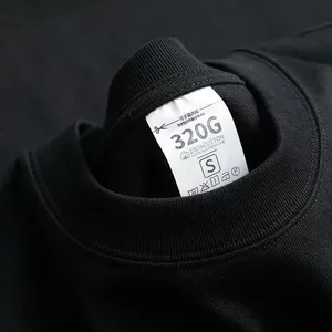 Camiseta de Hombre de Alta Calidad, 320 Gramos, Tejido Sólido 100% Algodón, Corte Regular, Casual, Lisa, Personalizable, al por Mayor - Product Image 5
