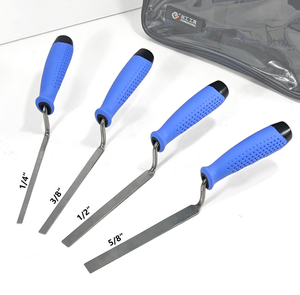 Ensemble <span class=keywords><strong>de</strong></span> 4 truelles en acier inoxydable épaissies pour le plâtrage, le lissage et la pose <span class=keywords><strong>de</strong></span> carreaux, adaptées aux maçons et aux carreleurs - Product Image 3