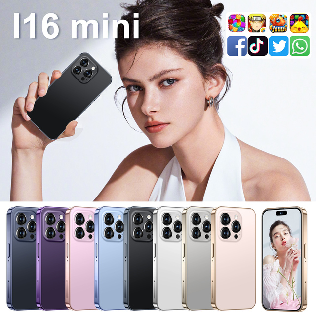 Factory Low Price I16 Mini Ultra-mini Smart Phone with 4G Network, 4+64GB Quad-core Android Phone, 2500mAh Portable Phone
