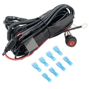 Install Deutsch Plugs Heavy-duty 14AWG In-Line Blade Fuse Waterproof Plug N Play Spotlight Cable Kit Wiring Harness