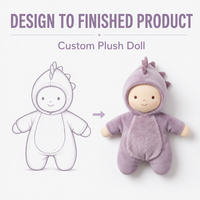 Peluche Bébé Dragon Mauve Adorable, Jouet en Peluche Personnalisé, Combinaison à Capuche Douce, Figurine Décorative, Faible MOQ, Fabricant OEM ODM