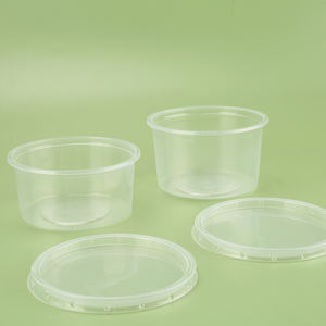 Tapa de cúpula Bandeja de comida de plástico Contenedores de grado para llevar Almacenamiento Embalaje de fruta Ensaladera Caja desechable Recipiente redondo para llevar - Product Image 6