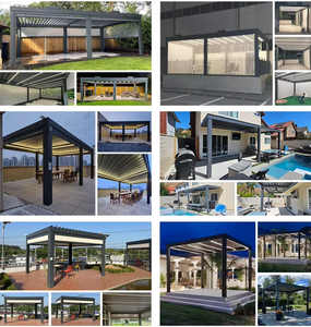 Pérgola Moderna de Aluminio para Exteriores, Gazebo Bioclimático Impermeable, Pérgola con Marco de Aluminio Eléctrico Impermeable - Product Image 4