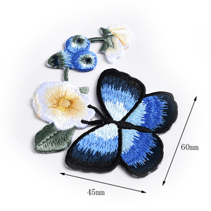 โรงงานขายส่งผ้าปักลายผีเสื้อสวยงามพร้อมโลโก้สั่งทำได้ - Product Image 4