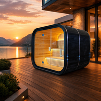 Sauna de Vapor Húmedo de Madera de Abeto para Exteriores, Tamaño Personalizado, Impermeable, para Jardín