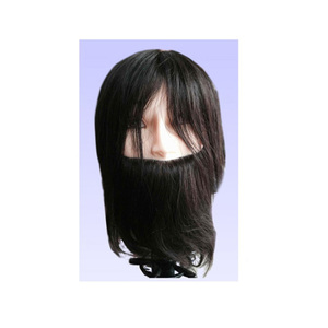 Testa Manichino con Capelli Veri per Parrucchieri, Strumento Multiuso per Acconciature, Permanente, Tintura e Decolorazione - Product Image 3