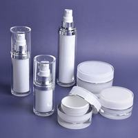 Pot cylindrique vide pour crème visage, cosmétique, 50 ml, acrylique, emballage pour soins de la peau, conteneur personnalisé pour crème contour des yeux, fabricant OEM, usine