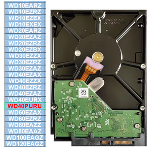 WD40PURU BLUE 4TB SATA3.5 นิ้ว ฮาร์ดไดรฟ์ SATA III 6Gb/s แคช 64MB 5400RPM เทคโนโลยี AllFrame กล้อง HD 64 ตัว 24/7 - Product Image 1