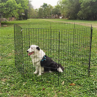 Parc de jeu pliable pour animaux de compagnie, panneaux de clôture modulaires en fil soudé pour chiens en extérieur
