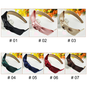 Logotipo personalizado <span class=keywords><strong>Bandeau</strong></span> Cheveux Femm Bowknot diadema OEM/ODM tela diadema Color sólido de ala ancha banda de tela <span class=keywords><strong>para</strong></span> la cabeza <span class=keywords><strong>para</strong></span> las <span class=keywords><strong>niñas</strong></span> - Product Image 5