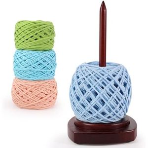 Wooden Yarn Holder for Knitting and Crocheting, Easy Install and Operate Yarn Spinner Holder, Yarn Spinner with Yarn - Product Image 1