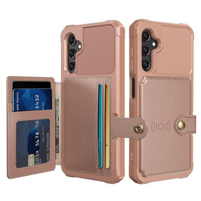 For Samsung Galaxy A15 Magnetic Wallet Card Bag Leather Phone Case