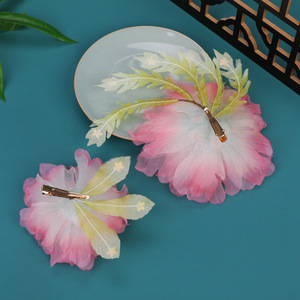 Nuevo Diseño Original de Primavera, Pinza para el Cabello Hecha a Mano, Peonía Rosa, Accesorio para el Cabello Perforado, Estilo Hanfu - Product Image 3