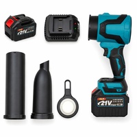 Souffleur sans fil professionnel 21V, 2 vitesses, batterie lithium, nettoyeur de feuilles et de poussière électrique, kit d'outils de jardinage, boîte