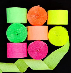 Neon <strong>Crepe</strong> <strong>Paper</strong> Roll 45g <strong>Italian</strong> <strong>Crepe</strong> <strong>Paper</strong> Neon 25m Pastel <strong>Crepe</strong> Streamers <strong>Paper</strong> - Product Image 6