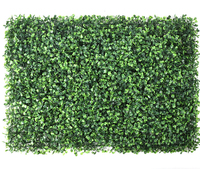 Panneau de haie artificielle en buis PE 50x50cm, résistant aux UV, mur végétal vert, écran d'intimité pour intérieur/extérieur, mariage