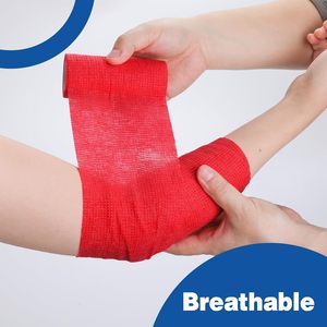 Venda Autoadhesiva, Vendaje Elástico Cohesivo, Cinta Deportiva Transpirable <span class=keywords><strong>para</strong></span> Esguinces, Hinchazón <span class=keywords><strong>de</strong></span> Muñeca, Tobillo, <span class=keywords><strong>Rodilla</strong></span> y Pierna - Product Image 6