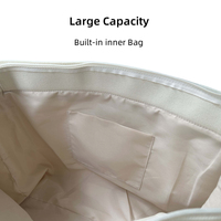 Sac fourre-tout en toile de coton grande capacité, brodé, écologique, personnalisable avec logo OEM ODM