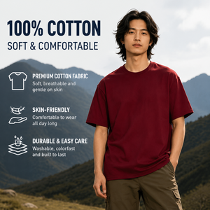 T-Shirt in Cotone 220G Personalizzata, Vestibilità Comoda Oversize, Maglietta Neutra OEM, Produttore di Abbigliamento con Etichetta Privata, Vendita all'Ingrosso - Product Image 2