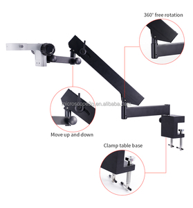 Adaptateur de caméra pour microscope numérique stéréo avec résolution 2K, éclairage <span class=keywords><strong>LED</strong></span>, support de microscope réglable pour l'inspection - Product Image 1