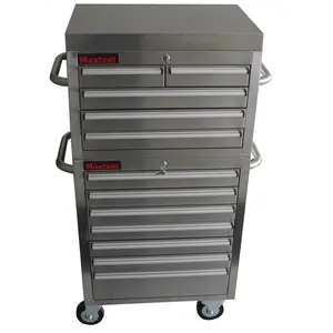 26 inch 430 anti-fingerprint 430 Stainless Steel Tool Chest with 12 drawers Heavy-duty Castors Roller Cabinet Toolbox