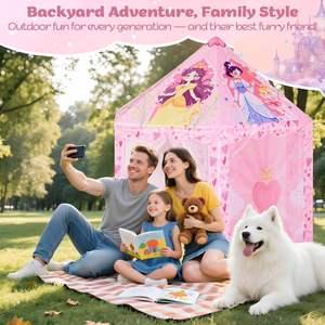 Nouvelle tente de jeu pour filles en forme d'hexagone, grand château d'intérieur, espace de jeu imaginatif et rêveur pour les enfants de 3 à 8 ans - Product Image 5