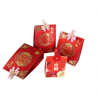 Boîte cadeau pliable portable en carton blanc de qualité alimentaire, écologique, avec fermeture magnétique et poignée, pour bonbons et chocolats de mariage