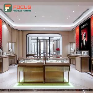 Luxury Jewelry Showcase Cabinet Metal Frame Boutique Space Display Cabinet - Product Image 3