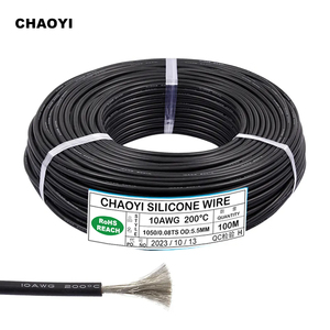 Yüksek Sıcaklık 600V 200 ℃   16awg 18awg 20awg 22awg 24awg 26awg Esnek Silikon Kaplı Kalaylı Bakır Kablo Elektrik Teli - Product Image 1