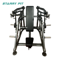 Machine de musculation professionnelle en acier réglable pour press à l'épaule assis et press à la poitrine, pour l'entraînement des bras, à charge par disques 5.0