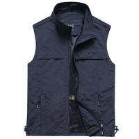 Gilet de travail pour photographe de plein air avec logo personnalisé, uniforme de travail, gilet d'été sans manches respirant en nylon et polyester pour homme