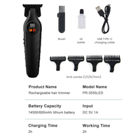 Tondeuse à Cheveux Rechargeable PRITECH, Lame en T, Charge Type-C, Moteur 7000 tr/min