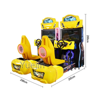 Machine de jeu d'arcade de course de moto électrique de simulation colorée pour un joueur, version Deluxe, 32 pouces, avec écran intégré
